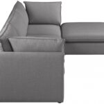Mackenzie 120" Linen Textured Fabric Upholstered 4pc. Modular Sectional