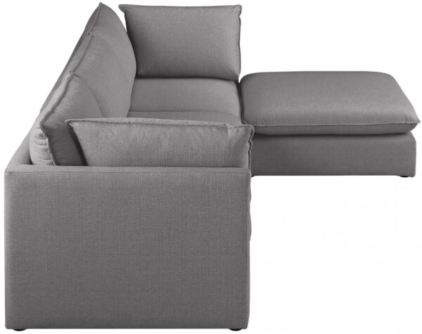 Mackenzie 120" Linen Textured Fabric Upholstered 4pc. Modular Sectional