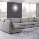 Mackenzie 160" Linen Textured Fabric Upholstered 5pc. Modular Sectional