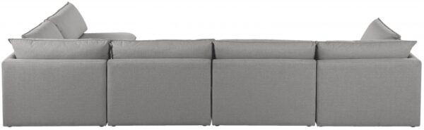 Mackenzie 160" Linen Textured Fabric Upholstered 5pc. Modular Sectional