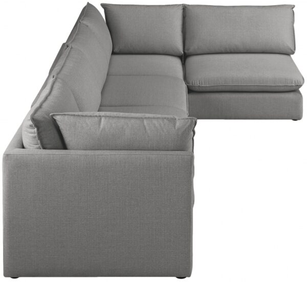 Mackenzie 160" Linen Textured Fabric Upholstered 5pc. Modular Sectional