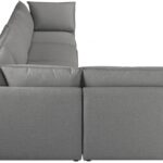 Mackenzie 160" Linen Textured Fabric Upholstered 5pc. Modular Sectional