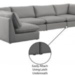 Mackenzie 160" Linen Textured Fabric Upholstered 5pc. Modular Sectional