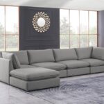 Mackenzie 160" Linen Textured Fabric Upholstered 5pc. Modular Sectional