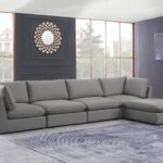 Mackenzie 160" Linen Textured Fabric Upholstered 5pc. Modular Sectional