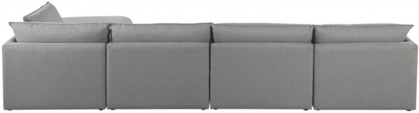 Mackenzie 160" Linen Textured Fabric Upholstered 5pc. Modular Sectional