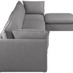Mackenzie 160" Linen Textured Fabric Upholstered 5pc. Modular Sectional
