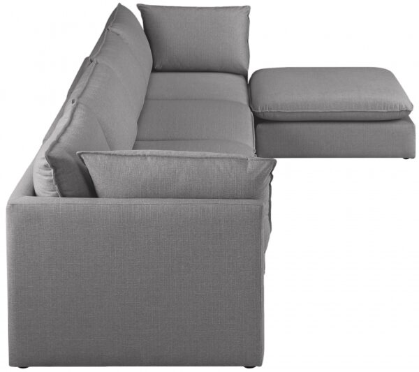 Mackenzie 160" Linen Textured Fabric Upholstered 5pc. Modular Sectional