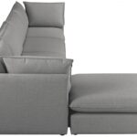 Mackenzie 160" Linen Textured Fabric Upholstered 5pc. Modular Sectional