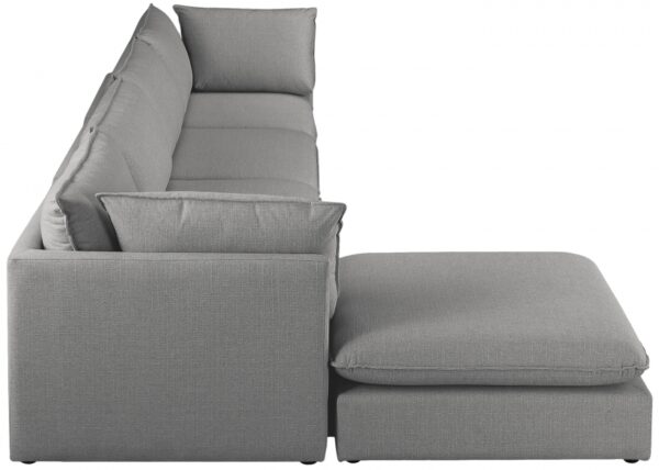 Mackenzie 160" Linen Textured Fabric Upholstered 5pc. Modular Sectional