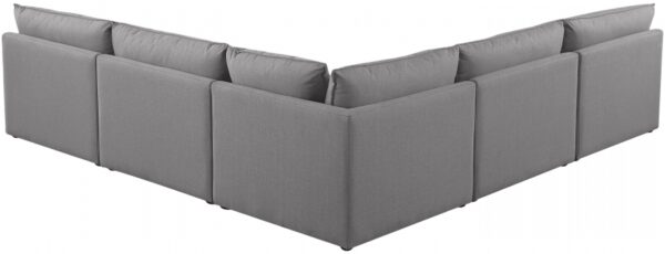 Mackenzie 120" Linen Textured Fabric Upholstered 5pc. Modular Sectional