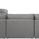 Mackenzie 120" Linen Textured Fabric Upholstered 5pc. Modular Sectional