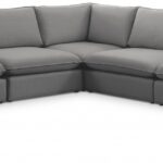 Mackenzie 120" Linen Textured Fabric Upholstered 5pc. Modular Sectional