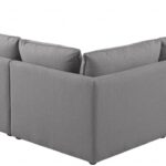 Mackenzie 120" Linen Textured Fabric Upholstered 5pc. Modular Sectional