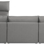 Mackenzie 120" Linen Textured Fabric Upholstered 5pc. Modular Sectional