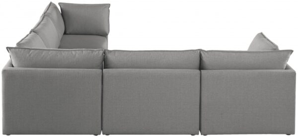 Mackenzie 120" Linen Textured Fabric Upholstered 5pc. Modular Sectional