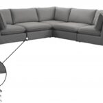 Mackenzie 120" Linen Textured Fabric Upholstered 5pc. Modular Sectional