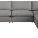 Mackenzie 160" Linen Textured Fabric Upholstered 6pc. Modular Sectional