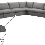 Mackenzie 160" Linen Textured Fabric Upholstered 6pc. Modular Sectional