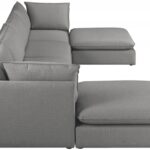 Mackenzie 160" Linen Textured Fabric Upholstered 6pc. Modular Sectional