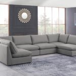 Mackenzie 160" Linen Textured Fabric Upholstered 6pc. Modular Sectional