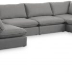 Mackenzie 160" Linen Textured Fabric Upholstered 6pc. Modular Sectional