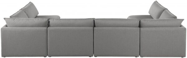 Mackenzie 160" Linen Textured Fabric Upholstered 6pc. Modular Sectional