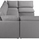 Mackenzie 160" Linen Textured Fabric Upholstered 6pc. Modular Sectional