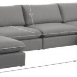 Mackenzie 160" Linen Textured Fabric Upholstered 6pc. Modular Sectional
