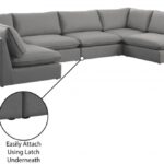 Mackenzie 160" Linen Textured Fabric Upholstered 6pc. Modular Sectional