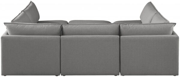Mackenzie 120" Linen Textured Fabric Upholstered 6pc. Modular Sectional
