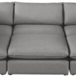 Mackenzie 120" Linen Textured Fabric Upholstered 6pc. Modular Sectional