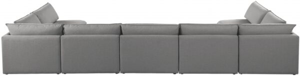 Mackenzie 200" Linen Textured Fabric Upholstered 7pc. Modular Sectional