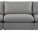 Mackenzie 200" Linen Textured Fabric Upholstered 7pc. Modular Sectional