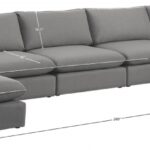Mackenzie 200" Linen Textured Fabric Upholstered 7pc. Modular Sectional