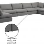 Mackenzie 200" Linen Textured Fabric Upholstered 7pc. Modular Sectional