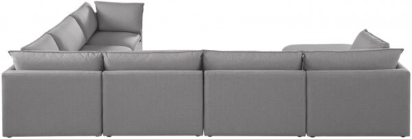 Mackenzie 160" Linen Textured Fabric Upholstered 7pc. Modular Sectional