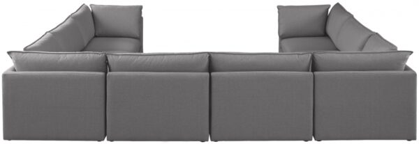 Mackenzie 160" Linen Textured Fabric Upholstered 8pc. Modular Sectional