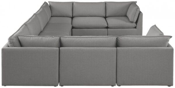 Mackenzie 160" Linen Textured Fabric Upholstered 8pc. Modular Sectional