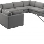 Mackenzie 160" Linen Textured Fabric Upholstered 8pc. Modular Sectional