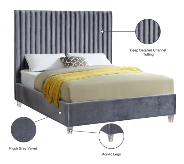 Candace Velvet Upholstered Bed