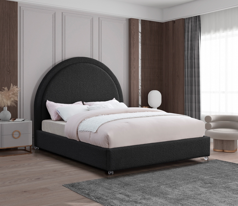 Milo Boucle Fabric Upholstered Bed