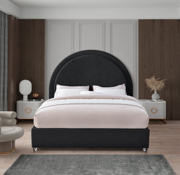 Milo Boucle Fabric Upholstered Bed