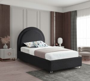 Milo Boucle Fabric Upholstered Twin Bed