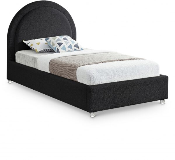 Milo Boucle Fabric Upholstered Twin Bed