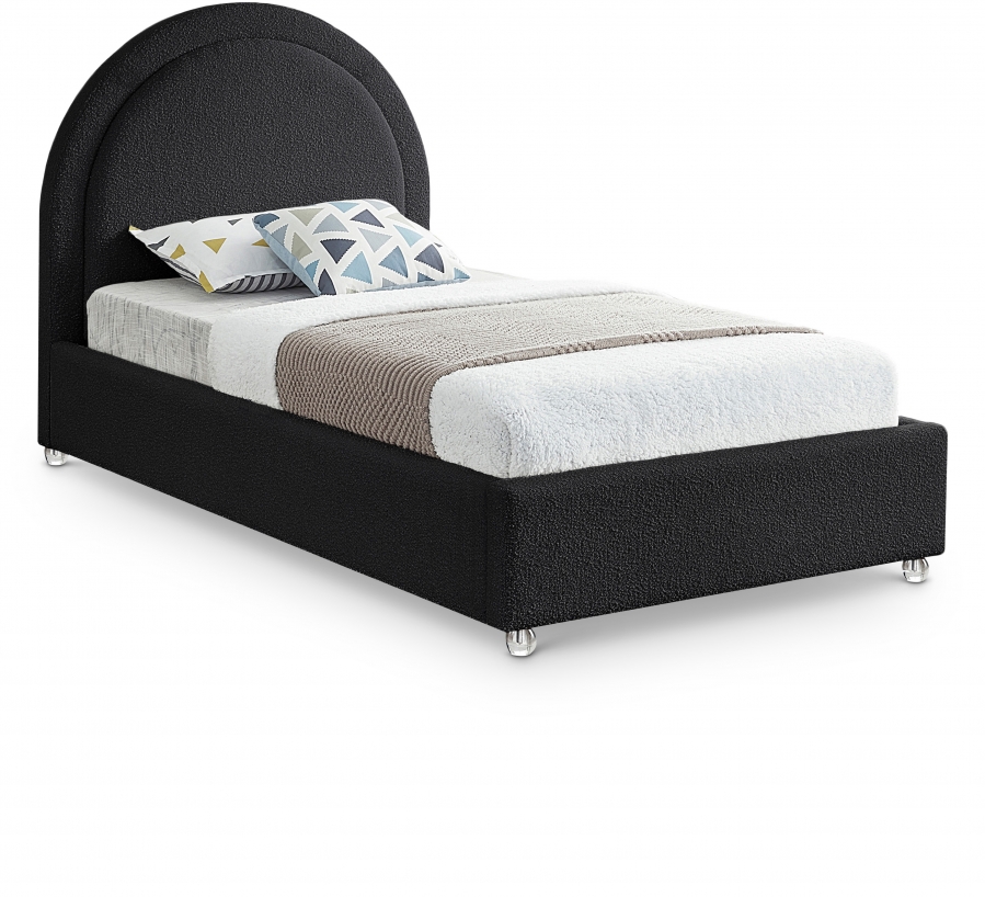 Milo Boucle Fabric Upholstered Twin Bed