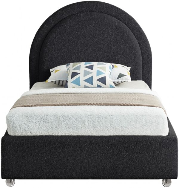 Milo Boucle Fabric Upholstered Twin Bed