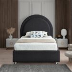 Milo Boucle Fabric Upholstered Twin Bed