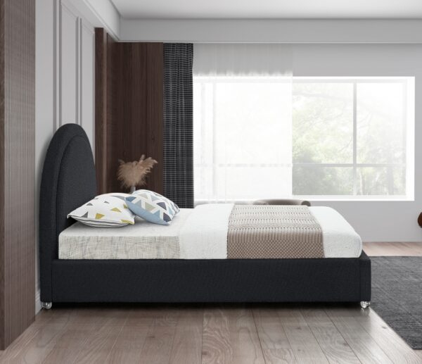 Milo Boucle Fabric Upholstered Twin Bed