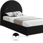 Milo Boucle Fabric Upholstered Twin Bed